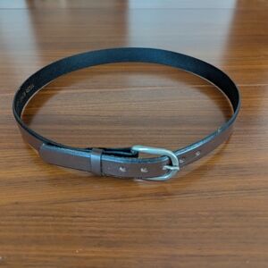 Vintage Thin Top Grain Brown Leather Belt 32/80 Made In USA Pre Owned